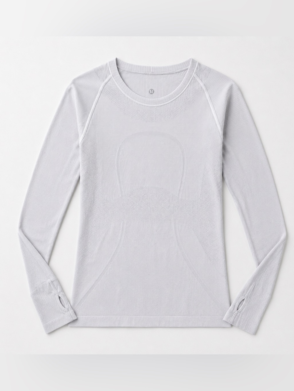 Lululemon Swiftly Tech Long Sleeve Running Top‎ White Size 8 Thumbholes